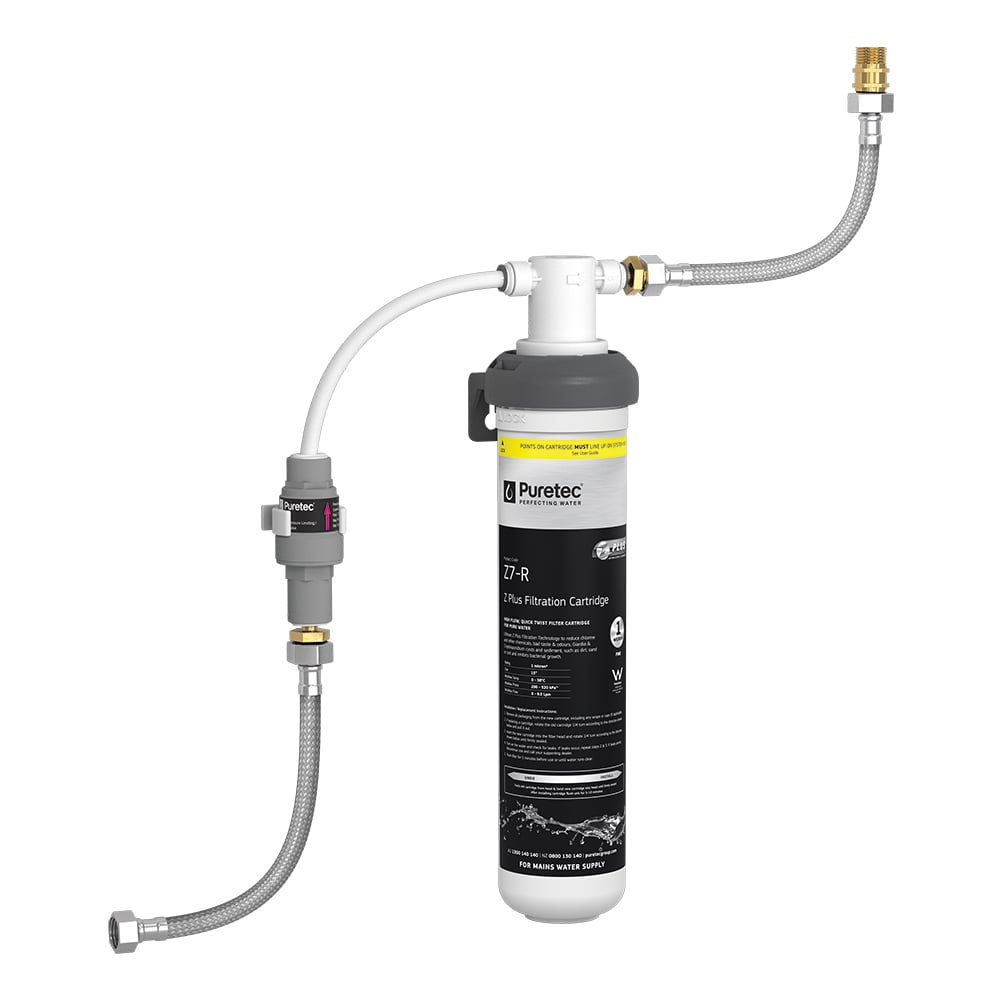 Puretec PureMix Z7 Inline Water Filter Installed